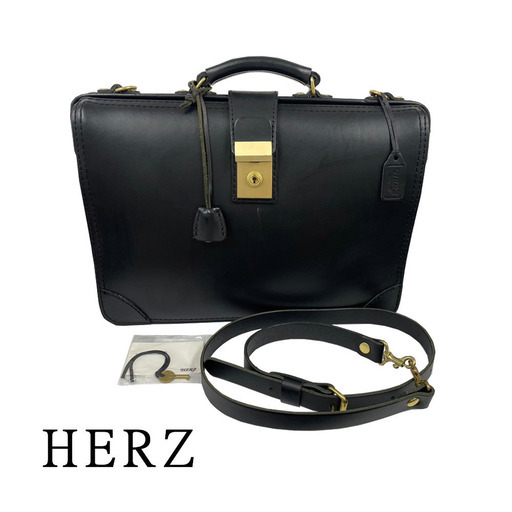 ヘルツ HERZ ビジネスバッグ ラティーゴ 牛革 ブラック 美品