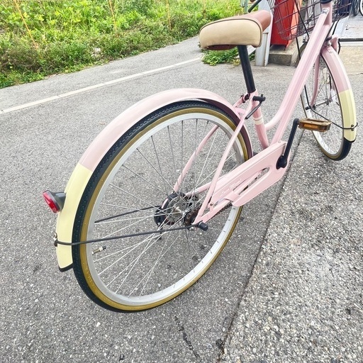 Locomoco26インチの女子向け自転車 適正身長約130~160cm (エコチャリ