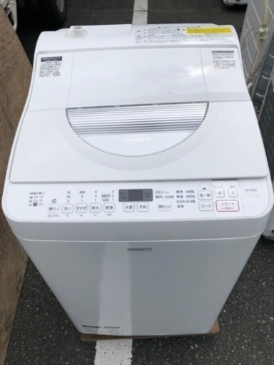 ❗️人気　北九州市内配送無料　保証付き　SHARP シャープ ES-TX5RC-W 洗濯乾燥機 5.5kg