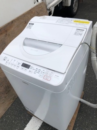 ❗️人気　北九州市内配送無料　保証付き　SHARP シャープ ES-TX5RC-W 洗濯乾燥機 5.5kg