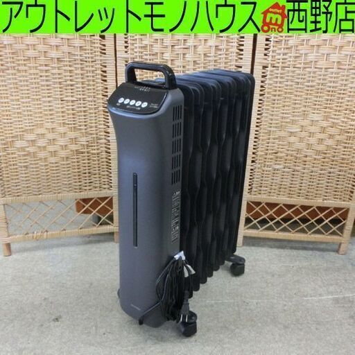 オイルヒーター アイリスオーヤマ 2021年製 ウェーブ型 KIWHD-1210M 黒系 ブラック 暖房 札幌 西野店