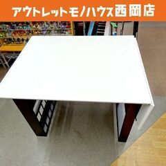 ニトリ 2人掛けダイニングテーブル バタフライ式 伸長式 幅92...