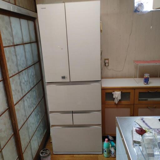 TOSHIBA　大型冷蔵庫　両ドアセンサーオープン　綺麗です。