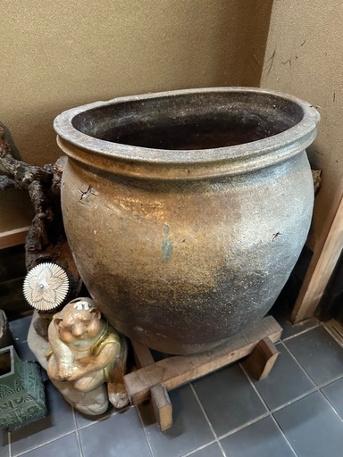 大きな骨董水瓶、玄関用、常滑焼 - その他 