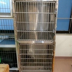 ペット　医療用　ケージ　ステンレス　犬　猫