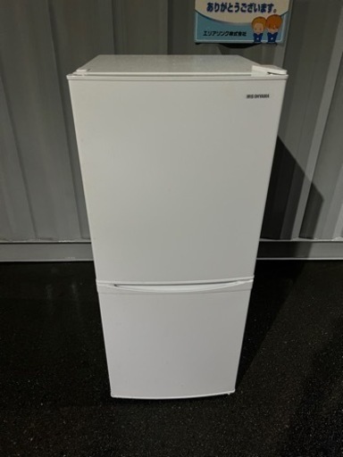 IRISOHYAMA/アイリスオーヤマ 2ドア冷蔵庫 2021年製 IRSD-14A-W 家電 キッチン 冷蔵冷凍庫 右開き 142L