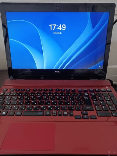 綺麗NEC赤 5世代Core i3 高速新品SSD480GG搭載 メモリ4G CD/DVD 軽量