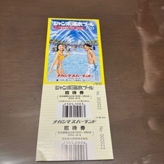 長島ジャンボ海水プールチケット1枚