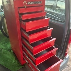 中古 マックツール ７段式 キャビネット 鍵付き MAC  工具箱