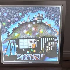 藤城清治 LED額縁フレーム セロ弾きゴーシュは動物病院のお医者さん