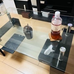 ガラステーブル ローテーブル