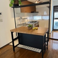 【ネット決済】IKEA アイランドキッチン　カウンターテーブル　...