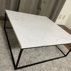 【ネット決済】大理石風デザインのローテーブル