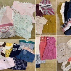 80 女の子 冬服セット 49着 小物9点