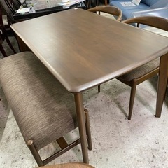 【愛品館 江戸川店】NITORI（ニトリ）ベンチダイニングテーブル4点セット ID:152-008454-105