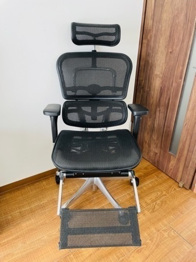 【美品】【5月末削除予定】購入希望あればお早めに！エルゴヒューマンプロオットマン/ ゲーミングチェア/ワークチェア