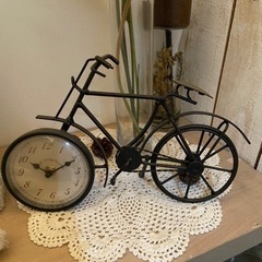 【決まりました】自転車型 置時計