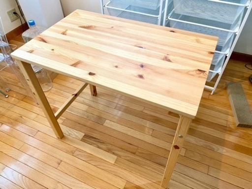 【二つセット】パイン材テーブル・折りたたみ式【無印良品】