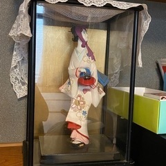 博多人形　日本人形　人形　ガラスケース入り　置物　オブジェ