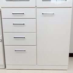 千歳市/恵庭市 ニトリ キャビネット FSⅡ-Z1 ホワイト 食器棚 キッチン収納