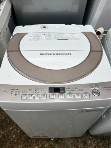 決まりました SHARP 7kg 洗濯機 2017年製