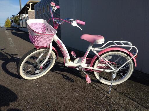 【美品】18インチ女の子自転車（補助輪無し）