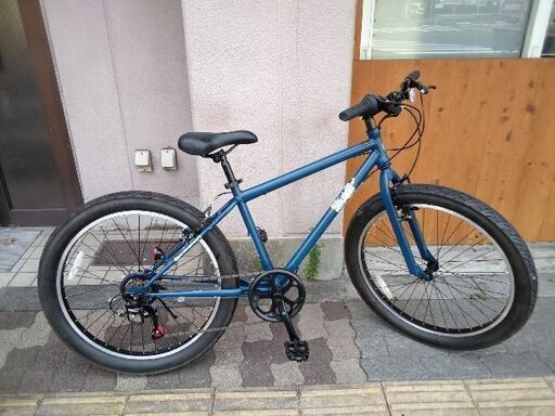 美品☆BANFF[バンフ]26吋 FATBIKE 外装6段/ネイビー