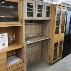 ☆ジモティ割あり☆食器棚 ホワイト H178×W101×D51 クリーニング済み 