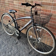 27インチ 6段変速 ママチャリ オートライト鍵＆カゴ付