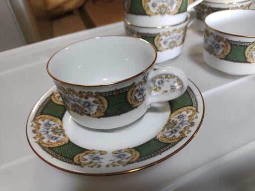 ノリタケ カップ＆ソーサー 6客セット オールドノリタケ 金彩 花 - 食器 