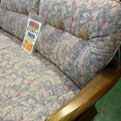 ☆レトロ☆アンティーク☆キツツキマーク 飛騨産業 3人掛けソファー