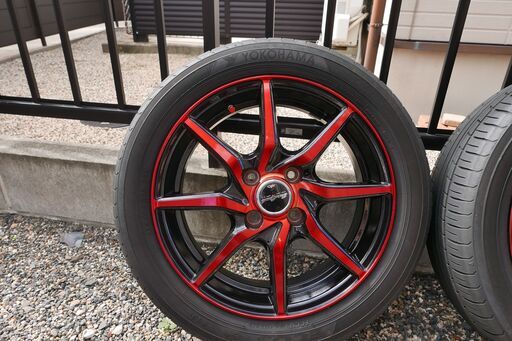 （美品）アルミホイールヨコハマタイヤ４本セット175/55ｒ15