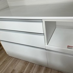 ニトリ キッチンカウンター 120-2SL-R WH