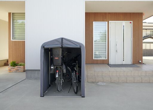 サイクルハウス 2台用 アイリスオーヤマ グレー