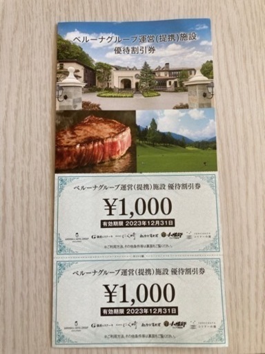 ベルーナグループ 株主優待割引券 10000円分 イイ