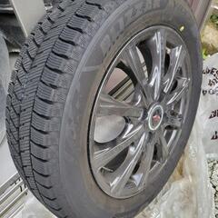 スタッドレスタイヤ4本ホイールセット ブリジストン2021年製 ブリザック155/65R14
