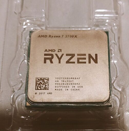 AMD CPU Socket AM4 Ryzen 7 2700X 3.7GHz 8 コア 16 スレッド 中古 本体 動作確認済