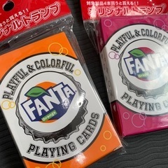 新品2コ　トランプ　ファンタデザイン　オレンジ　グレープ　カードゲーム