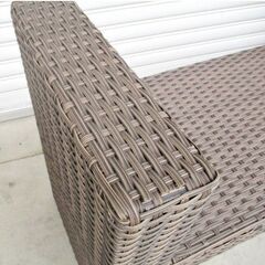 ガーデンソファ　ラタン調　チェア　ガーデニング用品　ベンチ　庭　二人掛け