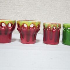 キャンドルホルダー☆4個まとめ 陶器製