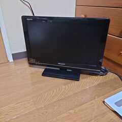 液晶AQUOS 19インチ リモコン付き 千円