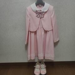 入学式ピンクスーツと靴