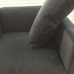 カッシーナ　ボックススモールソファ　ブラック、エクセーヌ生地