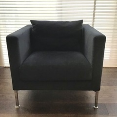 カッシーナ　ボックススモールソファ　ブラック、エクセーヌ生地