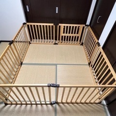 日本育児　ベビーサークル  8枚セット　木製　ベビーゲート