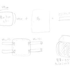 40cm角（厚み5cm程度）のクッションカバーを作れる方お願いします。