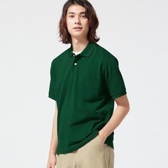 ジーユー　ドライポロシャツ(半袖)　55 GREEN　Mサイズ