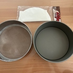 貝印 ケーキ型＆粉ふるい18cm ケーキ敷紙付き