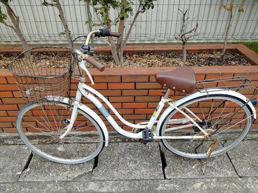 (chariyishy出品)27インチ自転車　ホワイト　6段ギア付き