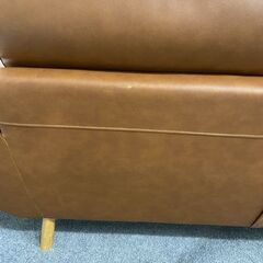 ニトリ/NITORI 2人用本革ソファ フィルン4革 BR/MBR シンプルデザイン ブラウン 中古 店頭引取歓迎 R7530